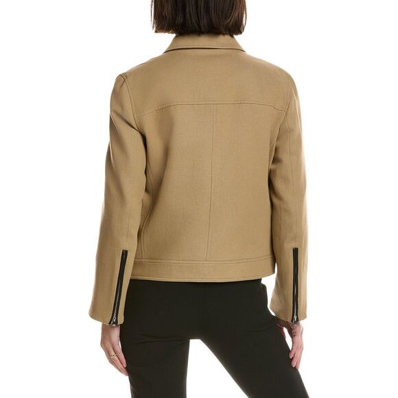 Proenza Schouler Womens Wiley Linen-Blend Jacket, Brown - Picture 2 of 3